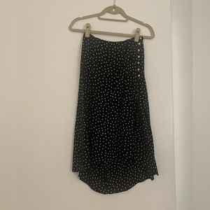 Intermix polka dot midi skirt